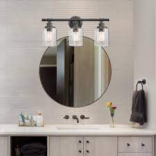 Globe Electric Camden 5 Piece All In One Bronze Bathroom Vanity Light Set 51415 The Home Depot Bronze Bathroom Bathroom Mirror Lights Bathroom Vanity Lighting