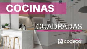 10 formas de distribuir un salón cuadrado. Cocinas Cuadradas Modernas Cocina Cuadrada Cocieco
