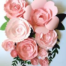 In this particular example (although you can inquire about custom color orders), you'll find three ivory paper flowers, two white flowers with. Wedding Backdrop Paper Flowers Jolie S Wedding Gallery