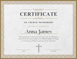 Free printable certificate of marriage, for the new member of the church. Basic Church Membership Certificate Template Postermywall