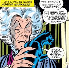 Known relatives all names of characters and the distinctive likeness(es) thereof are trademarks of marvel character, inc. Agatha Harkness Fantastic Four 117 Magic Book Comic Book Characters Agatha