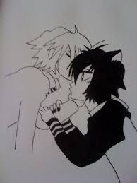 This time, let's focus on white haired. Anime Wolf Boy Couple By Tashaw On Deviantart