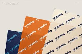 Download Wrapping Tissue Paper Mockup Set Paper Mockup Brochure Design Template Tissue Paper Wrapping