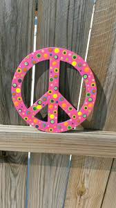 Peace Sign Wall Hanging Peace Sign Wall Decor Pink Wall Decor Girl 39 S Bedroom Decor Peace Sign Signs For The Hippie Decor Pink Wall Decor Wall Hanging
