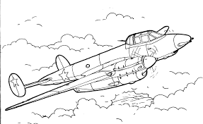 Collection airplane coloring pages printable. Coloring Page Fighter Pe 3 Bis