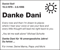Traueranzeigen von Daniel Seif