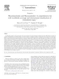 Insecticide products focus on controlling various types of insects and will usually perform poorly (or not at all) when trying to control other types of pests. Pdf Mycoinsecticides And Mycoacaricides A Comprehensive List With Worldwide Coverage And International Classification Of Formulation Types