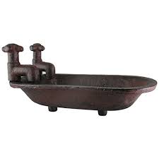 Picture this metal bathtub soap dish on the counter next to your bathroom sink or on the ledge around the bathtub. Ud Clawfoot Bathtub Soap Dish Rustic Cast Iron W Faucets Buy Online In Faroe Islands At Faroe Desertcart Com Productid 20382722