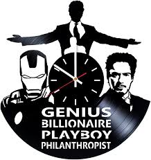 Movies, quotes, steve rogers (captain america), the avengers (2012), tony stark (iron man). Amazon Com Iron Man Tony Stark Genius Billionaire Playboy Philanthropist Design Vinyl Record Wall Clock Get Unique Bedroom Or Garage Wall Decor Gift Ideas For Friends Brother Darth Vader Unique