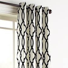 Black And Ivory Curtains Pier 1 Imports Flocked Trellis Black White 108 Grommet Curtain 60 Liked On Polyvore Featuring Home Black White Curtains Grommet Curtains Teal Curtains