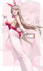 gaosu gong lu, viper (nikke), viper (toxic rabbit) (nikke), goddess of  victory: nikke, absurdres, highres, incredibly absurdres, 1girl, animal  ears, ass, bare shoulders, blonde hair, blush, bow, bowtie, breasts,  cellphone, detached collar,