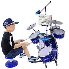 Toddler children jazz drum set toy with songs and music educational activities. Bieay Jazz Drum Set Kids Children Drum Kit Play Set Drums Musical Toy Instrument Pedal Stool To Stimulating Children S Creativity With Microphone Stand And Electronic Piano Drum Sticks As Show