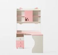 Linsy Meninas Mesa De Estudo De Canto Rosa Com Estante E ...