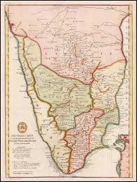 Kerala shares its boundaries with tamilnadu in the south and east and karnataka in the north and east. French Political Map Of South India From 1737 X Post From R Kuttichevuru Kerala