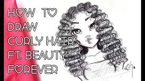 How To Draw Curly Hair With Beauty Forever Malaysian Curly Youtube Afro Hair Drawing How To Draw Hair Curly Hair Styles