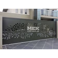 House designed in a classical architectural style, comprising of decorative elements with lots of modern neutral hued sofa set and contemporary light fixtures make for an eclectic yet cohesive mix a matte black gate designed taking inspiration from cubes sits amongst a form that goes back and forth. Laser Cut Gate Stainless Steel Suppliers Mek Pakistan