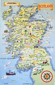 Ver hoteles en el mapa. Grande Mapa Turistico Ilustrado De Escocia Escocia Reino Unido Europa Mapas Del Mundo