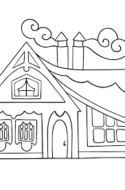 Winter season house holiday coloring pages of christmas. Coloring Pages With Houses Download Print A4 And Color Online