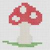 Free mushroom cross stitch patterns. 3