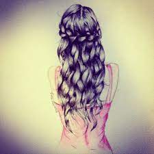 Pin By Mila On Braid Drawing How To Draw Hair Hair Art Girl With Purple Hair
