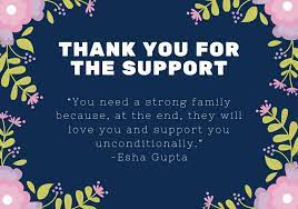 101 Thank You Messages For Family Support With Quotes | Futureofworking.com