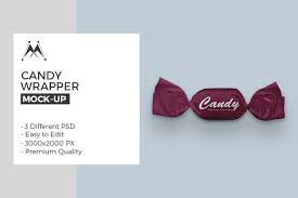 Candy Wrapper Mock Ups Home Made Candy Candy Wrappers Mockup