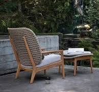 Luxury Modern Teak Outdoor Garden Rattan Furniture Dining Chair Courtyard  Terrace Leisure Waterproof Solid Wood Single Double Sofa