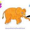 Mewarnai gambar gajah afrika gajah gambar dan warna. 1