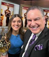 She's a winner! That's Kasey Chronis of Fox 32 fame. Even though she's been  at the station for more than 2 years this is the first time I've actually  met her! We