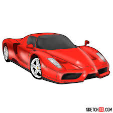 Learn to draw cars in 30 minutes. How To Draw Ferrari Enzo Sketchok Easy Drawing Guides