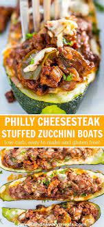 Philly Cheesesteak Stuffed Zucchini Boats Video Sweet And Savory Meals Recipe Low Carb Diet Recipes Beef Recipes Recipes