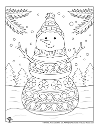Coloring is a marvelous activity for little people who are learning about weather. Snowman Printable Winter Coloring Pages Woo Jr Kids Activities Children S Publishing