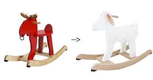 Convierte Un Clasico Balancin En Una Tierna Ovejita Para Un Cuarto Infantil De Estilo Nordico Ikea Hackear Caballito Balancin Mecedora