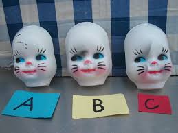 Vintage Bunny Plastic Face