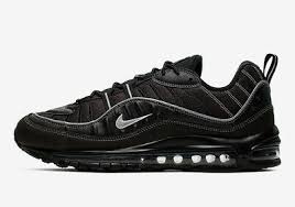 Nike Air Max 98 Black Metallic Silver Oil Grey 3m In 2020 Nike Air Max Nike Shoes Air Max Nike Air