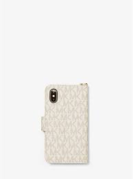 The company, headed by michael kors himself, is renowned for selling men's and women's accessories, footwear, watches, jewelry and fragrances. Logo Stripe Wristlet Folio Case For Iphone X Xs Michael Kors