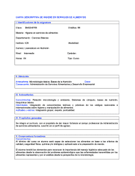 La facilitadora expondrá con el auxilio de la presentación en power point, qué es lo que debe contener el informe narrativo (parcial y total) de su proyecto, que deben entregar al infodf en las fechas establecidas en el convenio firmado. Fillable Online Carta Descriptiva De Higiene En Servicios De Alimentos Fax Email Print Pdffiller