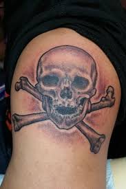The crossbones, with a skull above them, began as a symbol of death and mortality on tombstones in. Taintless Pictures Of Skull And Crossbones Tattoos Skull Crossbones Tattoo Designs