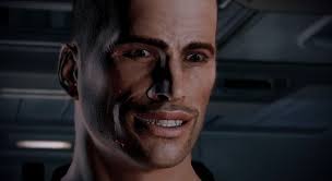 Does Shepard's helmet mouthpiece move with his jaw in Mass Effect 3?