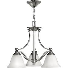 Some also house fluorescent bulbs to provide light to a large space, while saving money and energy. 3 Light Hanging Ceiling Pendant In Brushed Nickel Opal Bell Shades