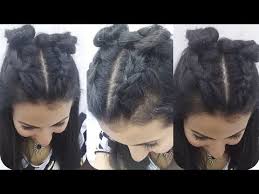 طريقة الضفيرة الهولندية بمقدمة الرأس مع كعكة شعر رقيقة مارينا مرجانtwo Dutch Braid With Messy Bun Youtube Hair Dreadlocks Hair Styles