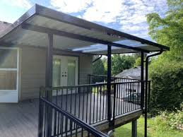 Stepdown aluminum awnings are made from prefinished aluminum in a variety of colors. Aluminum Cover With Skylights Patio Cover Vancouver Bc Awning And Railing