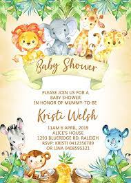 Boy Safari Baby Shower Invitation Jungle Baby Shower Etsy Safari Baby Shower Invitations Baby Shower Invitations For Boys Safari Baby Shower