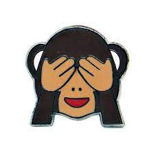 Pinmaze Collections Emoji See No Evil Cheeky Covering Eyes Emoji Enamel Pin Set Monkey Emoji Trendy Accessories Tshirt Bag
