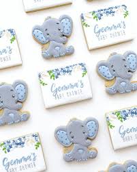 Nina Marie Sweet Designs On Instagram Gemma S Baby Shower Cookies Peanut Baby Shower Elephant Cookies Elephant Baby Showers