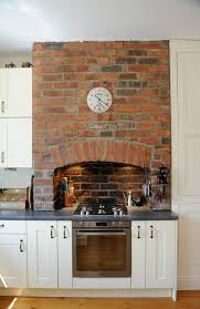 brick chimney kitchen victorian with