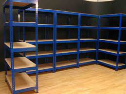 Metal Garage Storage Shelves Rumah Barbie Desain Furnitur Meja Kerja