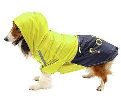 Fakeface Pet Dog Packable Raincoat Hooded Rain Jacket Poncho Waterproof Rain Jackets For Medium To Large D Waterproof Rain Jacket Hooded Rain Jacket Dog Tshirt