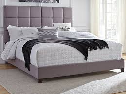 Gray king bedroom furniture sets. Gray King Upholstered Bed Set The Furniture Mart
