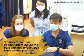 Invictus International School I Follow Three Rules Do The Right Thing Do The Best You Can And Always Show People You Care Lou Holtz At The Heart Of Invictus